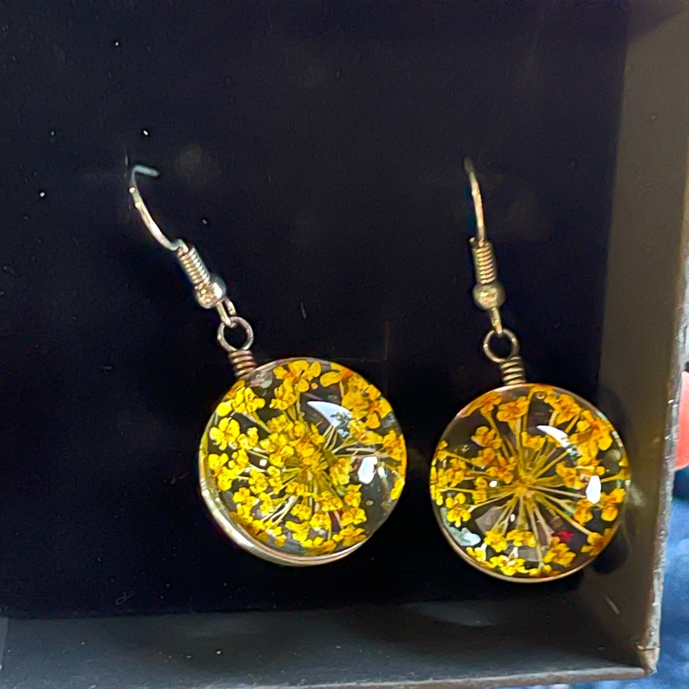Flower Ball Earrings